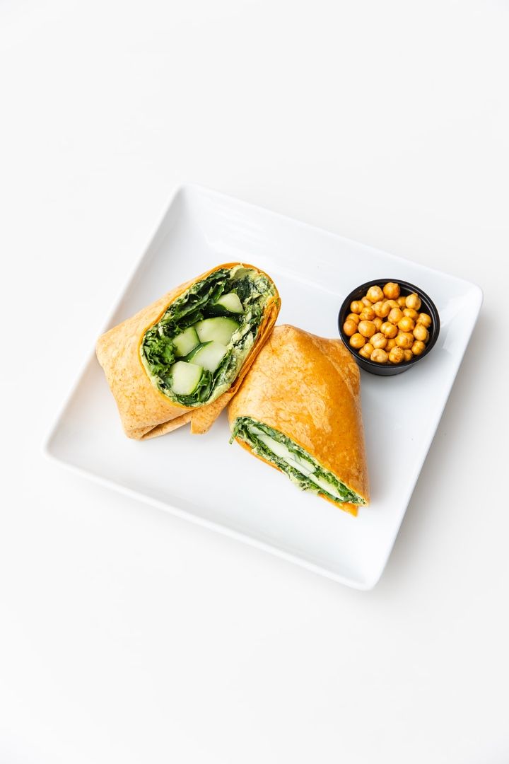 E+ROSE house-made wrap with fresh vegetables